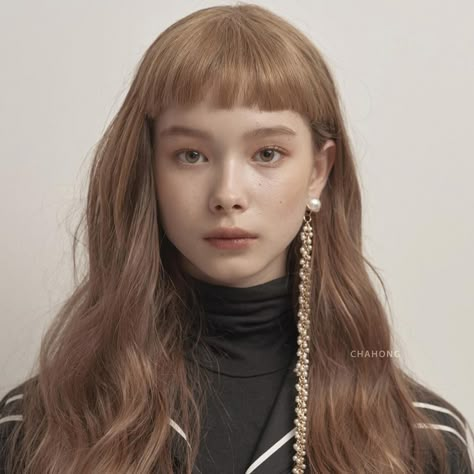 Baby Bangs Long Hair, Face References, Face Reference, Tone Hair, Dye My Hair, Hair Reference, Hair Inspo Color, Dream Hair, Hair Cut