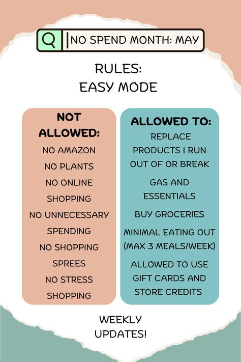 No Spend Year, Year Tracker, No Spend Tracker, 2023 Challenge, No Spend Month, Saving Money Chart, Money Chart, Budget Challenge, No Spend