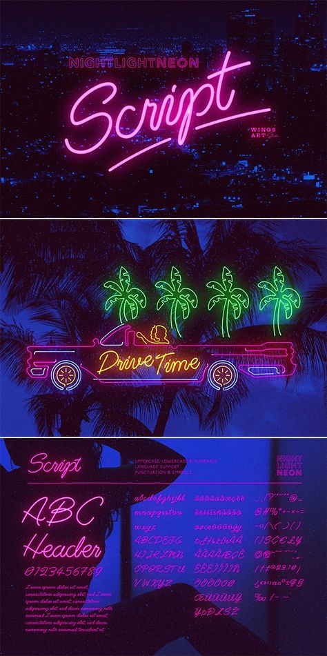 Neon Yearbook Cover, Neon Light Typography, Neon Typography Poster, Neon Font Design, Neon Logo Design Ideas, Neon Yearbook Theme, Neon Sign Graphic Design, Las Vegas Graphic Design, Glow Graphic Design