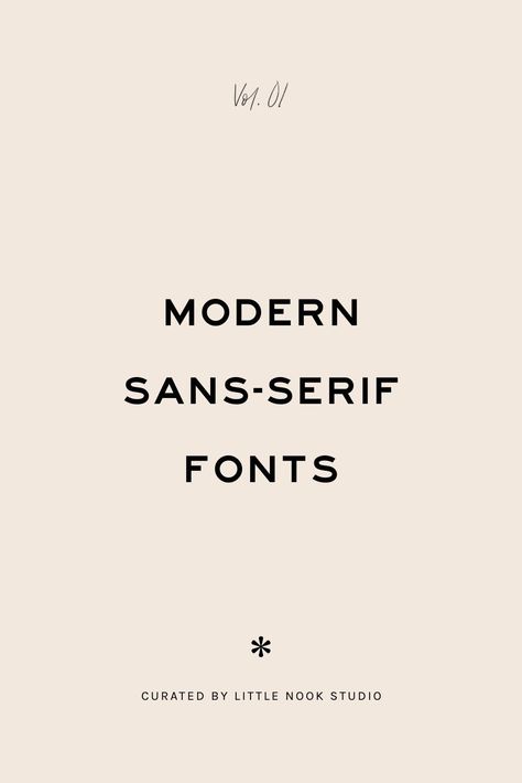 Modern Sans-Serif Fonts for Your Next Design or Logo Project: Minimalist, modern, free fonts for canva, logos, business cards, website, or your new brand inspo. Type inspiration, typography, graphic design, clean, simple, airy, branding, design, logo, font pairings. Curated by Elizabeth Reyes from Little Nook Studio best Adobe fonts · 01. Input Mono by David Jonathan Ross · 02. Marshmallow by Neil Summerour · 03. Operetta by Synthview · 04. Viktor ... Browse 2000+ of free fonts to download from Minimalist Logo Font, Serif Website Design, Wide Sans Serif Font, Minimal Sans Serif Font, Clean Typography Design, Modern Canva Fonts, Sans Serif Branding, Minimalist Branding Design Logo, Modern Fonts Minimalist