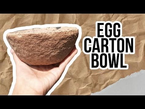 (30) DIY Paper Bowl Using Egg Carton Without Blender and Glue !! - YouTube Paper Mache Bowls Diy, Homemade Glue, Crafts Homemade, Paper Bowl, Making Paper Mache, Mache Art, Paper Mache Bowls, Cartoon Paper, Diy Bowl