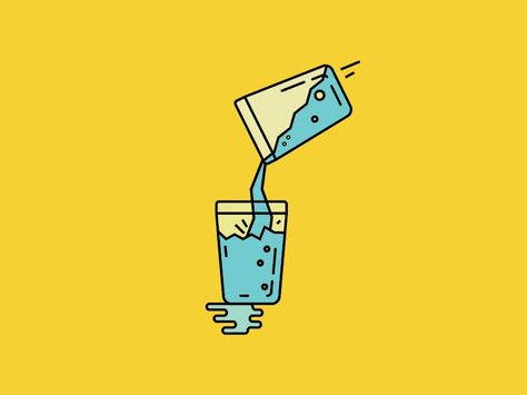 Pour Carefully Pouring Water Illustration, Water Sketch, Pouring Water, Water Illustration, Ice Water, Design Posters, Flat Illustration, Graphic Design Posters, Flat Design