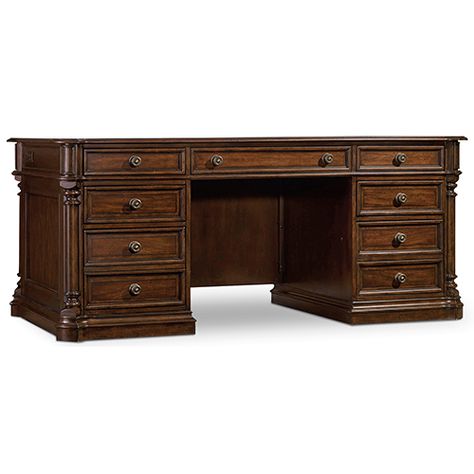 Hooker Furniture Leesburg Executive Desk 5381 10562 | Bellacor Office Materials, Sales Desk, Workspace Inspiration, Southern Hospitality, Hooker Furniture, Executive Desk, Office Furniture Desk, Mahogany Wood, Furniture Outlet Stores