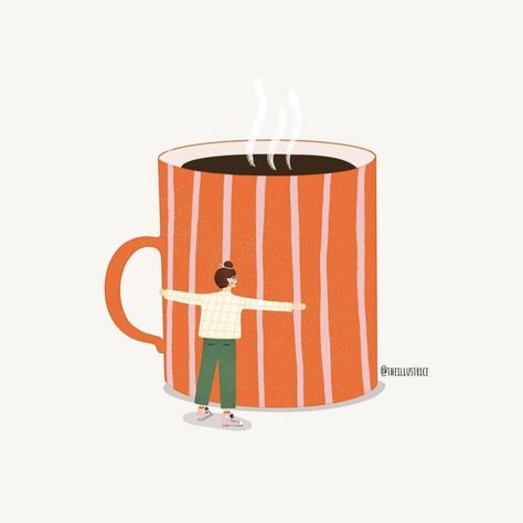 Arch Painting, Drawing Examples, Coffee Illustration, Coffee Poster, Magazine Online, Interior Design Art, Picture Design, Cute Doodles, Cute Illustration