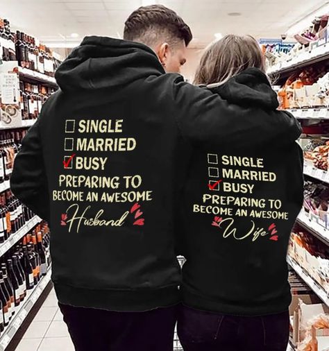 Couples Sweatshirts Hoodie, Cute Couple Hoodies, His And Hers Hoodies, Awesome Husband, Matching Hoodies For Couples, Couples Shirts, Cowgirl Dresses, Couple Fits, Couple Stuff