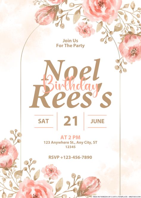 Download FREE PDF Invitation - Vintages Orange Floral Birthday Invitations Welcome to the world of vintage charm and elegance! If you're planning a birthday party filled with warmth and nostalgia, our collection of easily editable orange vintage floral arrangement birthday i... Planning A Birthday Party, Orange Invitation, Floral Birthday Invitations, Orange Party, Floral Wreath Design, Free Printable Birthday Invitations, Free Printable Invitations, Floral Birthday, Vintage Invitations