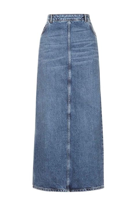 Summer to autumn dressing - transitional dressing (Vogue.co.uk) Summer To Autumn, Denim Skirt Outfits, Long Denim Skirt, Maxi Skirt Outfits, Modest Dresses Casual, To Autumn, Simple Trendy Outfits, Modest Fashion Outfits, Topshop Outfit