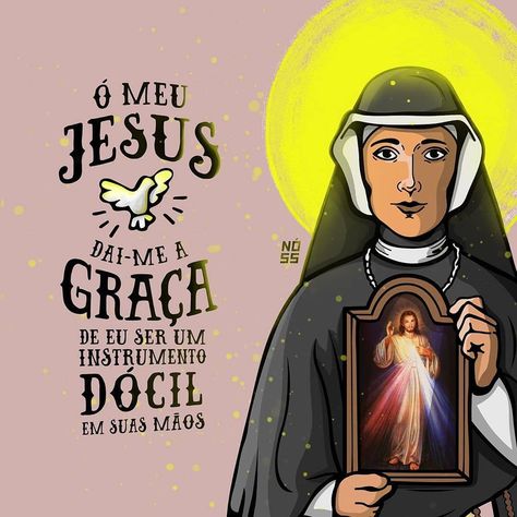 Católicos Por Vocação ® on Instagram: “Hoje 5 de Outubro celebramos a data litúrgica de Santa Faustina, que marca seu nascimento para o céu. “Ó Jesus estendido na cruz,…” Jesus, Movie Posters, On Instagram, Film Posters