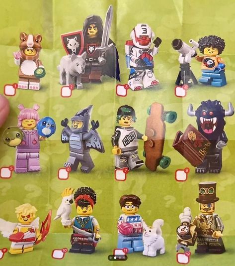 LEGO 71048 Collectible Minifigures Series 27 (3.99€, 01.01.2025, 12 minifigures) : Hamster Costume Fan, Wolfpack Beastmaster, Jetpack Racer, Astronomer Kid, Plush Toy collector, Pterodactyl Costume Fan, Longboarder, Bogeyman, Cupid, Pirate Quartermaster, Cat Lover, & Steampunk Inventor 👉 www.hellobricks.com (link in bio) Follow @hello.bricks ! 😉 . via @minifigures_plus & @bricksetofficial . . #lego #legobricks #legofan #instalego #hellobricks #legolife #legophotography #legophoto #legoinstagr... Pterodactyl Costume, Steampunk Inventor, Hamster Costume, Custom Lego Minifigures, Lego Photo, Lego Pictures, Lego Room, Lego Photography, Lego Builds