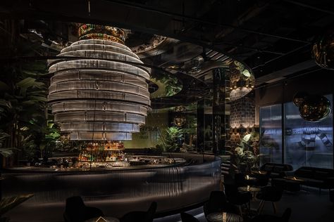 PLUTO BAR [NEW]-ChangZhou·CHINA | Behance Luxury Bar Design, Chinese Places, Atrium Design, Bar Restaurant Interior, Photography Interior Design, Bar Interior Design, Photography Interior, Luxury Bar, Interior Design Awards