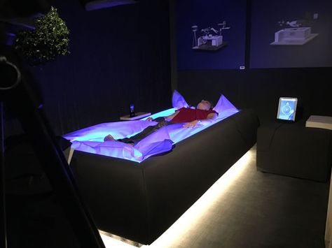 Zerobody Waterless Alternative To A Sensory Deprivation Tank -  #meditation #relax Deprivation Tank, Home Spa Room, Spa Room Decor, Sensory Deprivation, Spa Interior Design, Spa Interior, Dream Bath, Water Bed, Relaxation Room