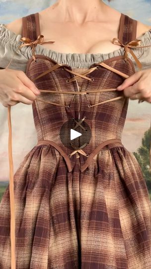 French Meadows, Cozy Academia, Brown Plaid Skirt, Skirt And Corset, Fall Feels, Brown Plaid, Plaid Skirt, Plaid Skirts, Have You Seen