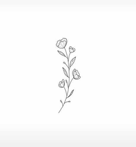 Flower Bud Tattoo, Therapy Tattoo, Dainty Flower Tattoos, Simple Flower Tattoo, Tattoos Inspo, Arm Tats, Mini Tattoo, Simple Flower, Simple Flowers