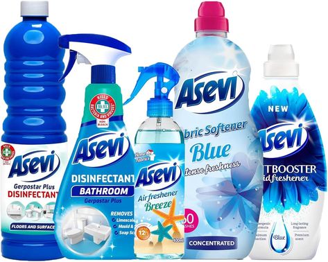 Asevi Bundle Spanish Cleaning Products Home Room Air & Clothes Fabric Freshener Softener Laundry Scent Booster Breeze Blue Bathroom Disinfectant Floor Surface Limescale Mould Mildew Cleaner Remover Laundry Scent Booster, Air Clothes, Laundry Scent Boosters, Laundry Scents, Clothes Fabric, Fabric Freshener, Cleaning Surface, Scent Booster, Spanish Style Home