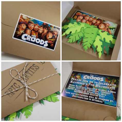 The Croods, tropical, jungle Birthday Party Ideas | Photo 1 of 8 Croods Party, Jungle Birthday Party Ideas, The Croods, Tropical Birthday Party, Boys 1st Birthday Party Ideas, Jungle Birthday Party, Free Printable Birthday Invitations, Party Place, Jungle Birthday