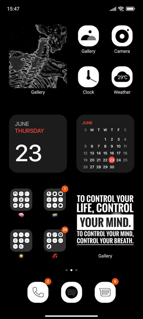 Miui Themes Aesthetic, Xiaomi Homescreen Ideas, Xiaomi Homescreen, Phone Layout Ideas Android, Homescreen Layout Android, Android Homescreen Layout Ideas, Android Layout, Organize Phone, Homescreen Setup