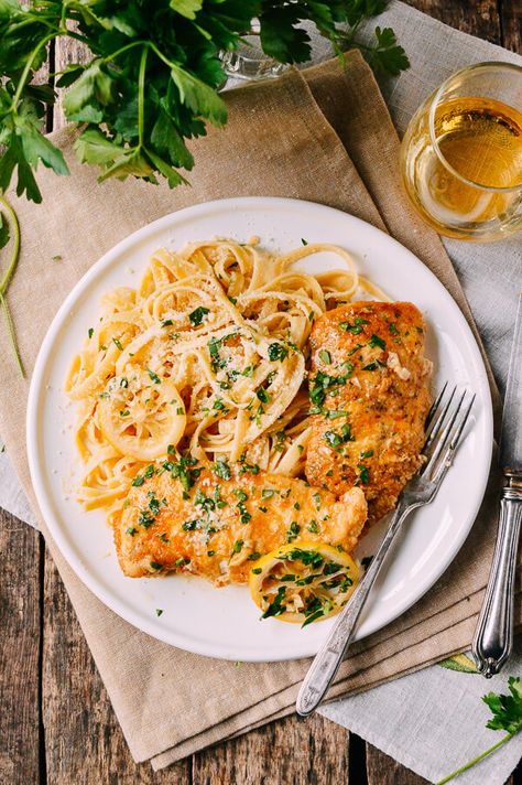 Chicken Francese, An Italian American Classic Chicken Francese Recipe, Chicken Francese, Wok Of Life, Woks Of Life, The Woks Of Life, Oak Cabinet, Rachel Ray, Western Food, Woks