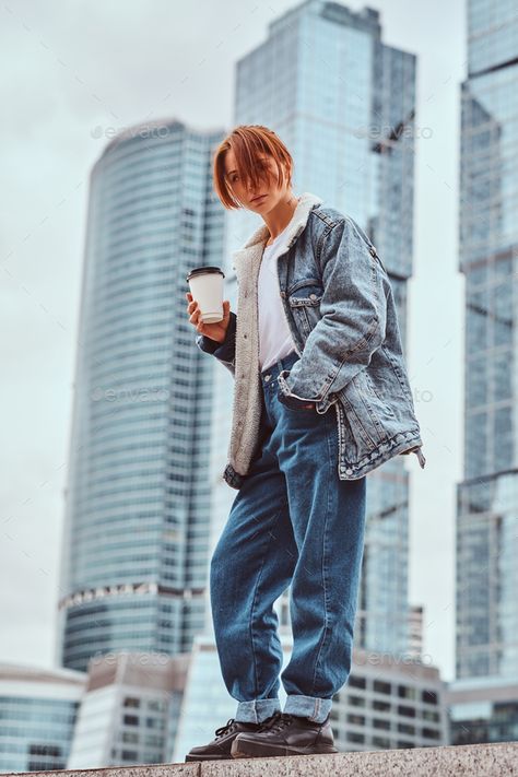 Coffee Holding Pose, With Coffee Pose, Holding Coffee Pose, Person Holding Coffee, Coffee Pose, Holding Coffee, Drawing Model, Hipster Girl, Takeaway Coffee