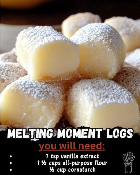 Melting Moment Logs, Body Cleanse Diet, Sugar Sticks, Melting Moments, Cleanse Diet, Dinner This Week, Body Cleanse, Candy Cookies, Easy Cookie Recipes