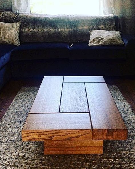 Wooden Coffee Table Designs, Dark Wood Coffee Table, Meja Sofa, Coffee Table Designs, Handmade Coffee Table, Low Coffee Table, Oak Coffee Table, Centre Table, Rustic Coffee Tables