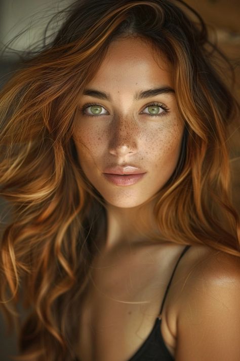 25 Stunning Hair Color Ideas For Olive Skin Auburn Hair Color Green Eyes, Hair Color For Green Eyes And Warm Skin, Hair On Olive Skin Tone, Hair For Hazel Eyes And Fair Skin, Pale Skin Green Eyes Hair Color, Copper Hair On Olive Skin, Hair Color For Green Eyes And Olive Skin, Green Eye Hair Color Ideas, Olive Skin Hair Color Ideas