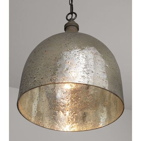 Sand & Stable Baldwyn 1 - Light Dome Pendant & Reviews | Wayfair Mercury Glass Pendant Light, Capital Lighting Fixture, Dark Pewter, Capital Lighting, Seeded Glass, Grey Wash, Mercury Glass, Glass Pendant Light, Glass Domes