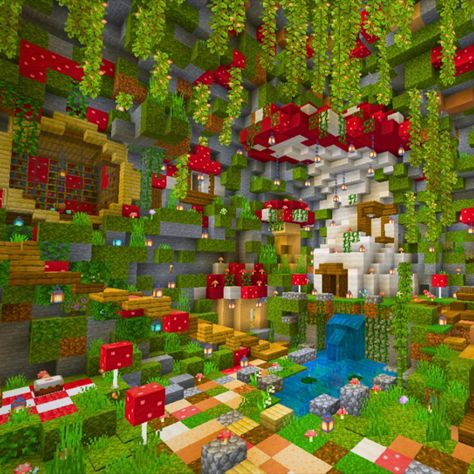 mushroom minecraft Mushroom Village Minecraft, Village Minecraft, Mushroom Village, Relaxing Game, Cool Minecraft Creations, Minecraft Plans, Cool Minecraft, Minecraft Creations, Pixel Art