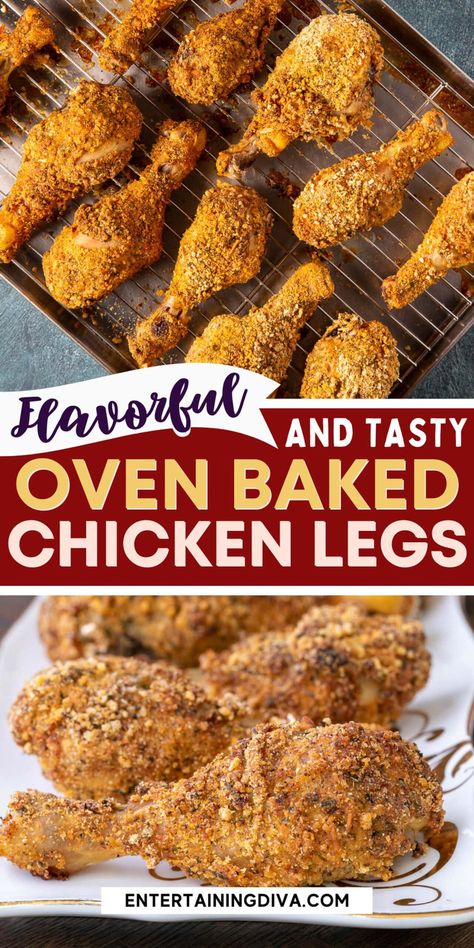 The Best Oven Baked Breaded Chicken Legs Breaded Chicken Legs, Oven Baked Breaded Chicken, Chicken Legs Recipes, Oven Baked Chicken Legs, Baked Breaded Chicken, Crispy Oven Baked Chicken, Chicken Leg Recipes, Jello Shot, Drumstick Recipes