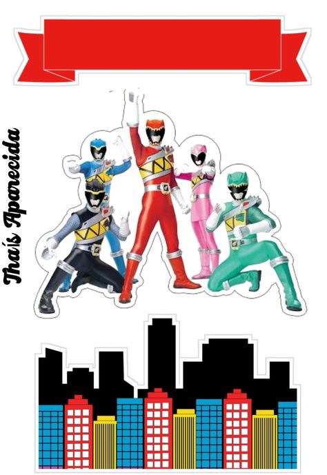 Power Ranger Cake Topper Free Printable, Power Rangers Printables Cake Toppers, Power Rangers Cake Topper Printable, Power Ranger Cake Toppers, Samurai Power Rangers, Power Rangers Cake, Festa Power Rangers, Power Ranger Cake, Dino Rangers