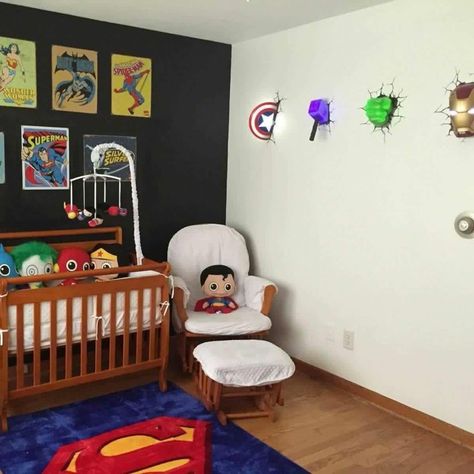 Character Nursery Themes, Marvel Nursery Ideas, Baby Superhero Nursery, Superhero Boys Room, Marvel Nursery, Baby Boy Room Themes, Boy Room Themes, Marvel Room, Superman Baby