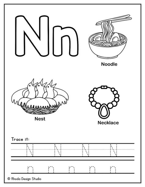 Letter N Coloring Pages Letter N Coloring Page Free Printables, Free Printable Alphabet Letters A-z, Letter N Activities For Preschool, Letter N Worksheets For Preschool, N Coloring Pages, Morning Work Preschool, Letter N Activities, Letter N Worksheet, Free Printable Alphabet Worksheets