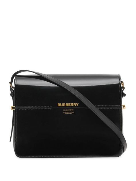 Large Leather Grace Bag - Black - Burberry Shoulder bags Farfetch Bag, Spring Purses, Boxy Bags, Burberry Shoulder Bag, Cheap Purses, Popular Handbags, Handbag Outfit, Cute Handbags, Handbags Affordable