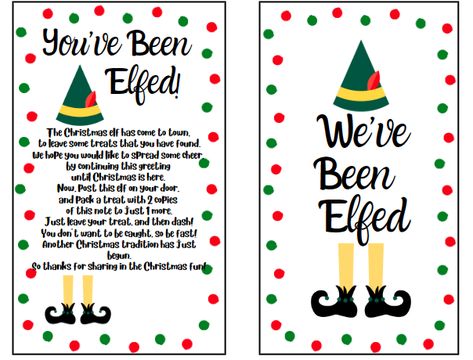 Youve Been Elfed The Neighborhood, Referral Ideas, Christmas Neighbor Gifts, Gift Exchange Ideas, Gift Games, Christmas Goodie Bags, Sunshine Committee, Christmas Gift Games, Christmas Party Activities