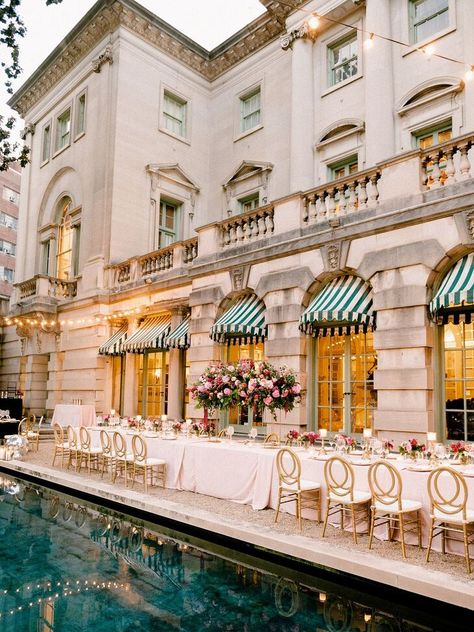 Disco Balls Added Glitz to This Pink-and-Emerald Wedding at the Larz Anderson House in Washington, DC Pink Peony Bouquet Wedding, White Manolo Blahnik, Pink Peonies Bouquet, Peony Bouquet Wedding, Wedding Reception Design, Wedding Planner App, Large Flower Arrangements, Jewel Tone Wedding, Manolo Blahnik Heels