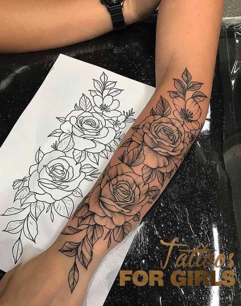 Small Girly Tattoos, Rose Tattoos For Women, Throat Tattoo, Tattoos For Women Flowers, Best Tattoos For Women, Inspiration Tattoos, Forearm Tattoo Women, Dope Tattoos For Women, Cute Tattoos For Women