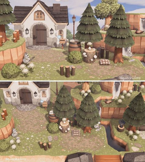 Cottagecore Acnh, Tom Nook, Outdoor Designs, Acnh Ideas, Animal Games, House Layouts, Outdoor Design, Animal Crossing, Nook