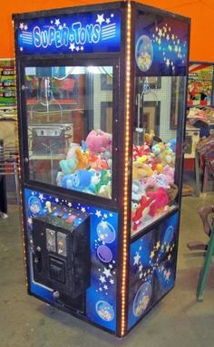 MODERN PRIZE/CLAW MACHINE in ARCADE > Claw Machines | Claw machine, Arcade game room, Retro arcade Retro Claw Machine, Claw Machine Reference, Claw Game Machine, Candy Crane, Video Game Shelf, Vendor Machine, Room Retro, Crane Machine, Crane Game