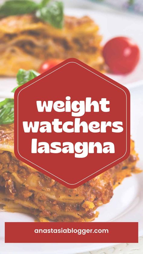 Indulge in a delicious meal with our Weight Watchers Lasagna recipe! Learn how to make Classic Lasagna easily and make it healthy! Ground Turkey Lasagna, Weight Watchers Lasagna, Lasagna With Ricotta, Weight Watchers Casserole, Turkey Lasagna, Weight Watchers Dinner, Baked Lasagna, Veggie Lasagna, Weight Watchers Chicken