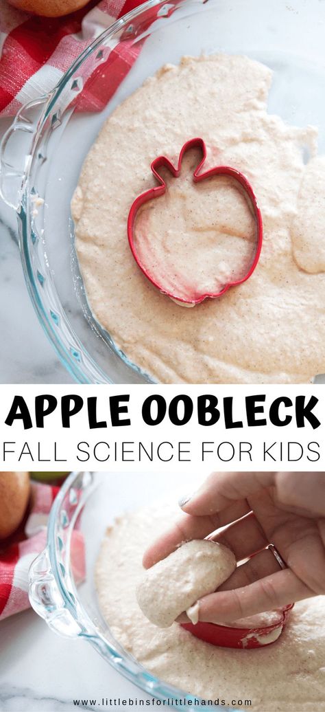 Fall Science Activities, Oobleck Recipe, Fall Science, Apple Lessons, Apple Preschool, Apple Unit, Fall Preschool Activities, Apple Activities, Education Science