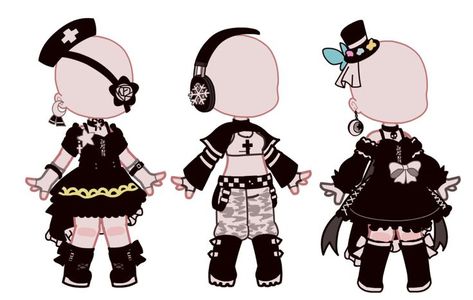 Gacha Life Sleep Outfits, Magical Girl Outfit, Gacha Nox, Chibi Body, Style South Park, Cute Eyes Drawing, Clothing Sketches, Club Hairstyles, Club Outfit Ideas