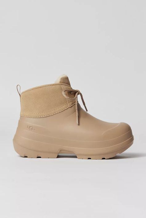 UGG Tasman X Lace Rain Boot | Urban Outfitters Cozy Boots, Ugg Tasman, Rain Boot, Mustard Seed, Sandal Fashion, Lug Sole, Up Styles, Rain Boots, Clogs