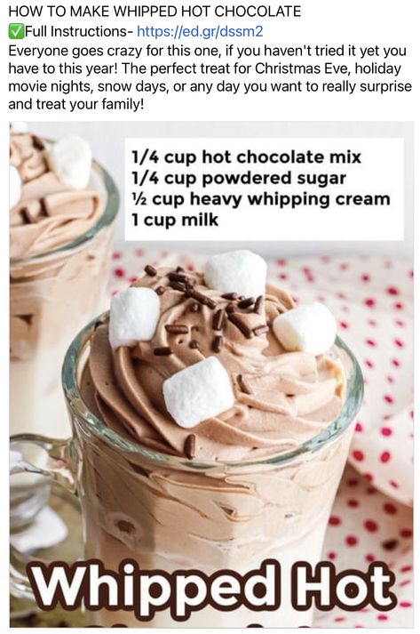 Whipped Hot Chocolate, Summer Desserts Easy No Bake, Desserts Easy No Bake, Bakery Items, Quick Dessert, Smoothie Drink Recipes, Easy No Bake, Nutella Recipes, Desserts Easy