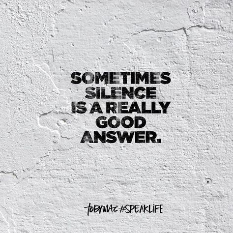 Instagram post by TobyMac #SpeakLife • Apr 7, 2022 at 9:34pm UTC No Answer Is An Answer, No Response Is A Response, Tobymac Speak Life, Self Healing Quotes, Speak Life, Bible Verse Art, Best Answer, Healing Quotes, True Words