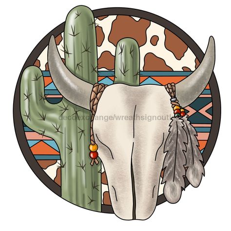 Longhorn skull decor