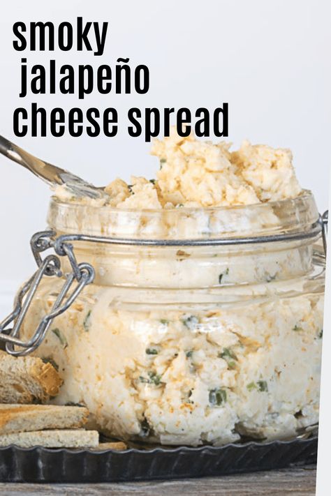 Jalapeño Cheese Spread, a little smoky and little spicy, is a 'pimento-less' Pimento Cheese appetizer! It is an easy to make appetizer recipe and perfect when spread on crackers or little rye toasts. Cheese Spread Recipes For Crackers, Smoked Gouda Pimento Cheese, Cracker Spread Recipe, Gouda Pimento Cheese, Jalapeno Pimento Cheese Recipe, Pimento Cheese Appetizer, Cheddar Cheese Spread, Cracker Spread, Cheese Appetizers Easy