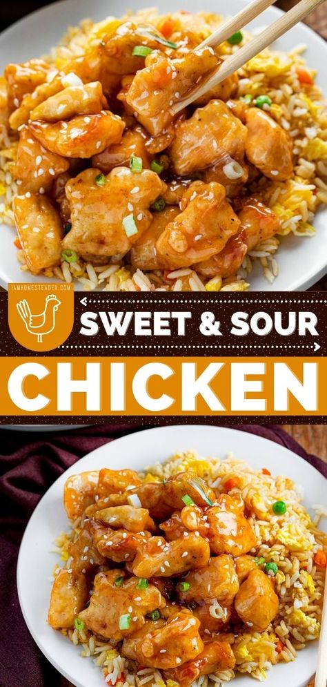 Cubed Chicken Recipes Easy, Cubed Chicken Breast Recipes, Cubed Chicken Recipes, Chicken Breats Recipes, Homemade Sweet And Sour Sauce, Chicken Recipe For Dinner, Cubed Chicken, Easy Chicken Recipe, Chicken Stroganoff