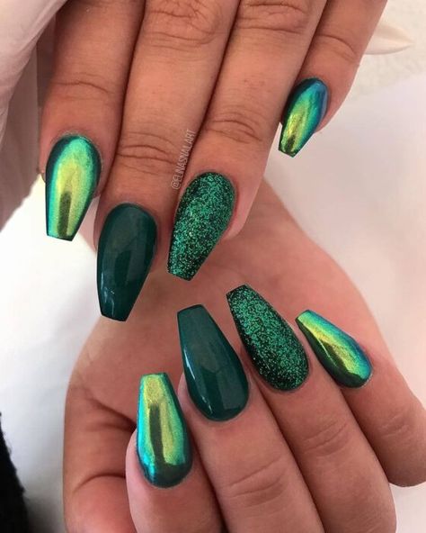 St Patrick's Day Nails - 50+ Cute Ideas for Good Luck - LynSire St Patrick's Nails, St Patrick Day Nails Acrylic, St Patrick Nails, Patrick Nails, Patrick Day Nails, Saint Patrick Nail, St Patrick's Day Nails, Green Acrylic Nails, St Patricks Day Nails