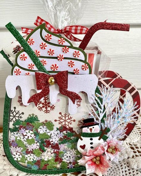 Craft Cottage, Cocoa Gift, S Craft, Shaker Boxes, Christmas Paper Crafts, Gingerbread Girl, Christmas Stamps, Christmas Box, Christmas Paper