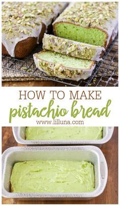 Pistachio Bread, Pistachio Dessert, Pistachio Recipes, Quick Bread Recipes, Bread Recipes Sweet, Bread Cake, Dessert Bread, Idee Pasto Sano, Breakfast Breads