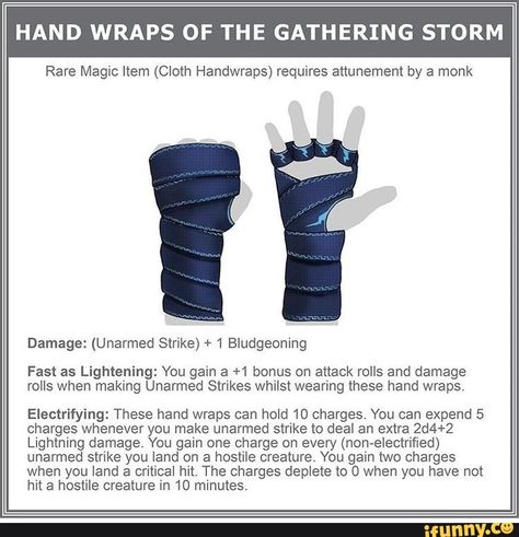 Found on iFunny Monk Dnd, Gathering Storm, Hand Wraps, Dungeon Master's Guide, D D Items, Dungeons And Dragons 5e, Dnd 5e Homebrew, Dnd Dragons, Fantasy Magic